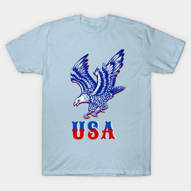 USA American Eagle T-Shirt by Scar